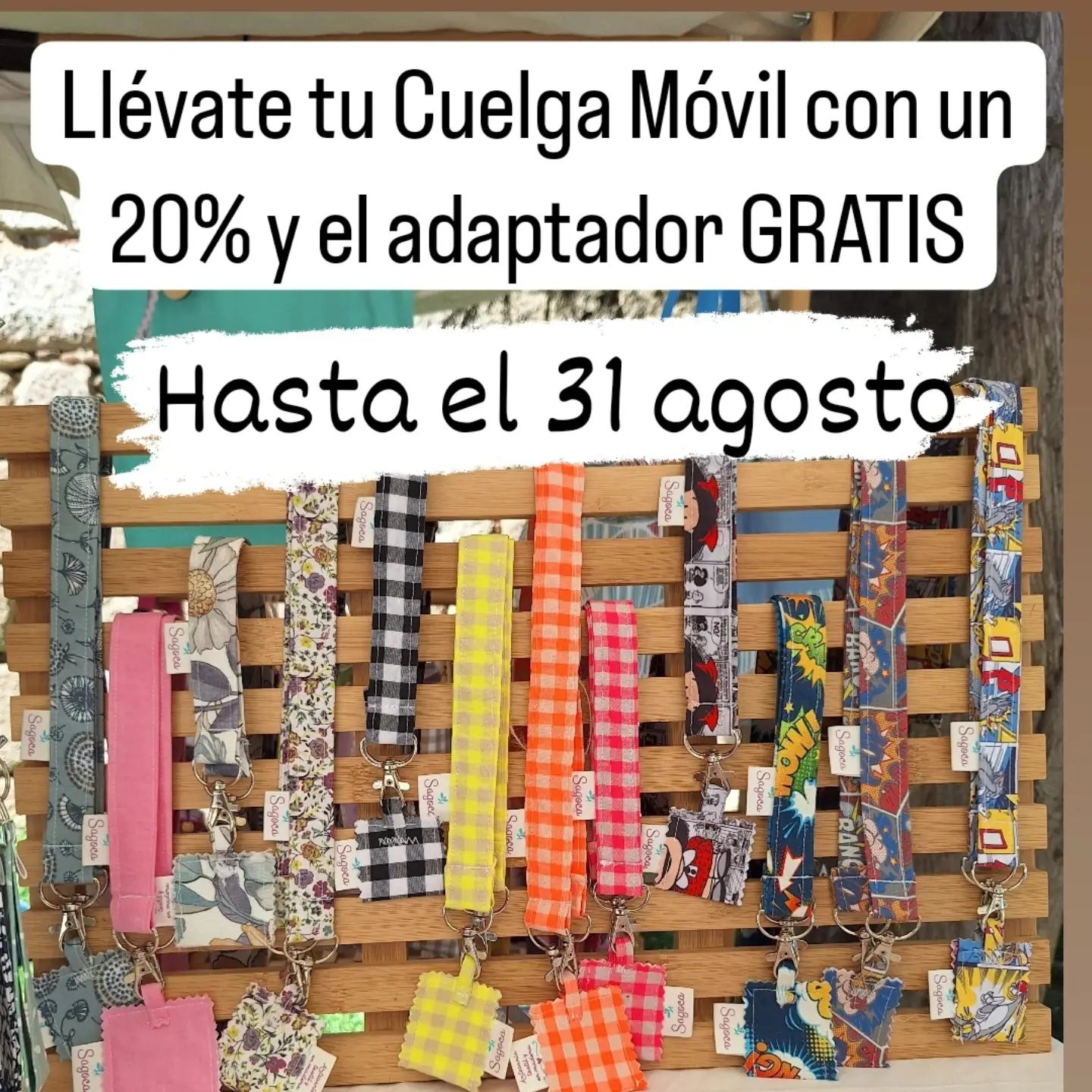 CUELGA MOVIL AL 20%

Llévate tu Cuelga Móvil con un 20% y el Adaptador Universal GRATIS 

Hasta el 31 julio!!!!!! 🏖(en la publicación hay una errata en el mes)

Pedidos: 24/7 🕢
 689 45 55 08 

Escribe wasa  a la hora que mejor te venga, SIN restricciones  de HORARIOS