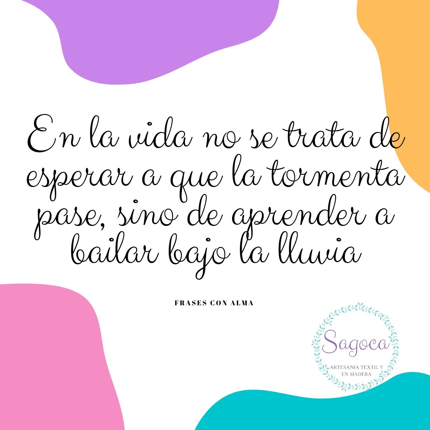 FRASES CON ALMA 

"En la vida no se trata de esperar a que la tormenta pase, sino de aprender a bailar bajo la lluvia" 

Ea todas a clases de baile 🤣🤣🤣🤣🤣