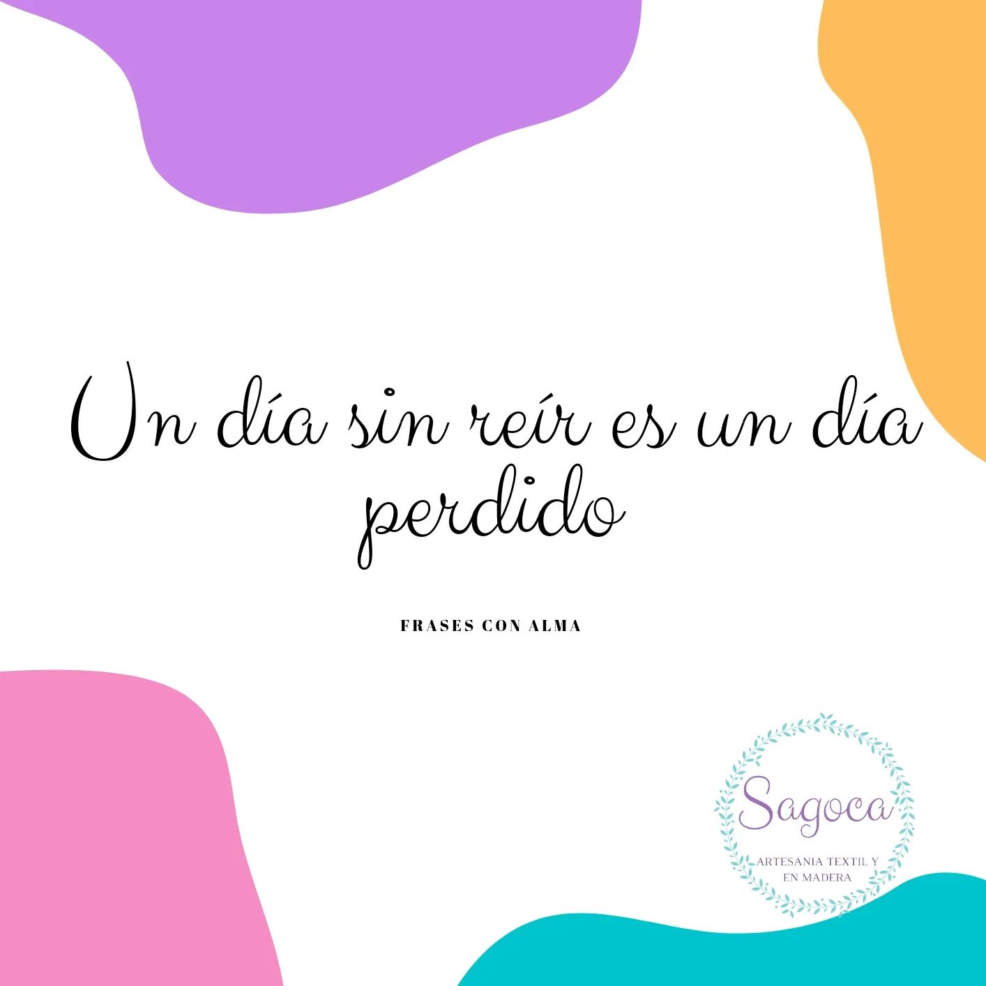 FRASES CON ALMA "Un día sin reír es un día perdido" frase de Charles Chaplin Preciosa frase que os quiero compartir. Sonríamos chicas, Sonríamos a pesar del cansancio, de las preocupaciones o de las ganas de llorar, sonriamos